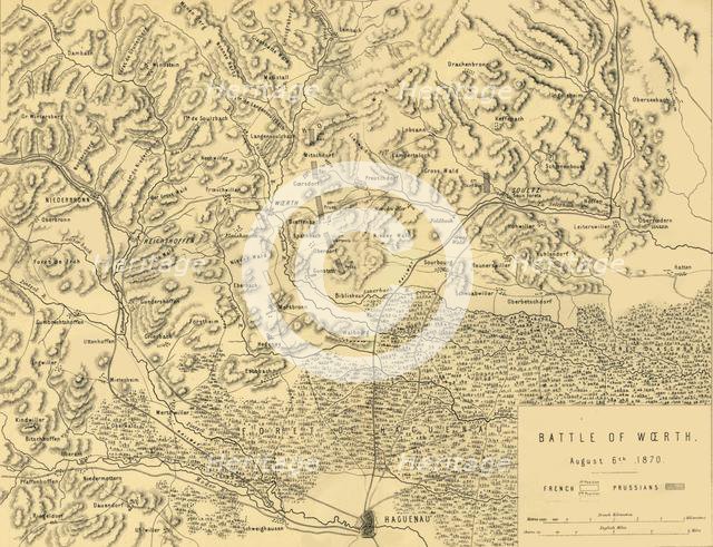 Map of the Battle of Woerth, 6 August 1870, (c1872).  Creator: R. Walker.
