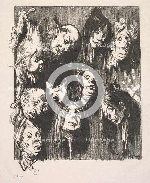 Ten Assassinations for a Penny, 1897. Creator: Théophile Alexandre Steinlen (Swiss, 1859-1923).