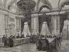 First session of the Congress, Congress of Berlin, June 13, 1878 (1878).  Creator: Tomás Carlos Capuz.
