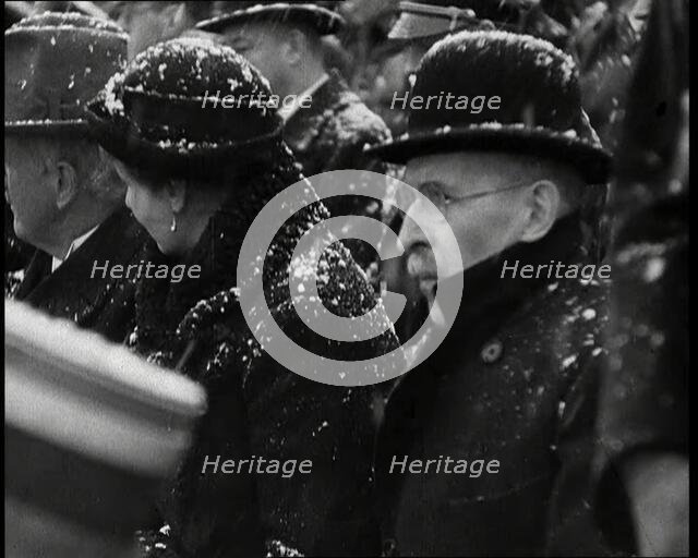 Crowd Listening to a Speech, 1930s. Creator: British Pathe Ltd.
