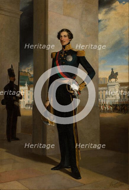 Portrait of King Ferdinand II of Portugal (1816-1885), 1845. Creator: Krumholz, Ferdinand (1810-1878).