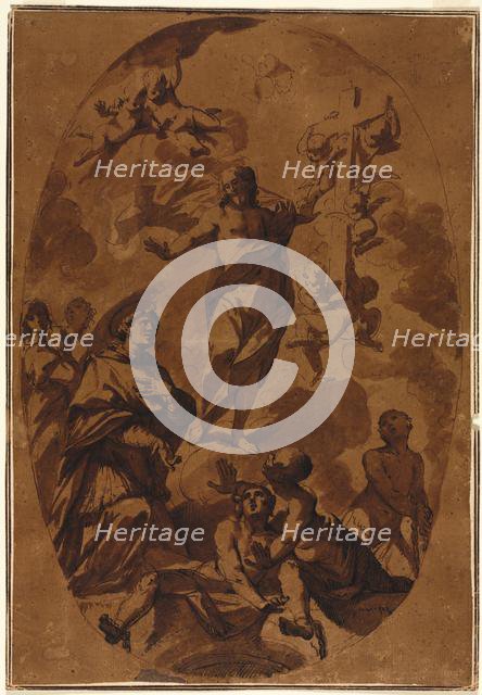 Christ Triumphant Appearing to an Interceding Saint, 1600s. Creator: Unknown.