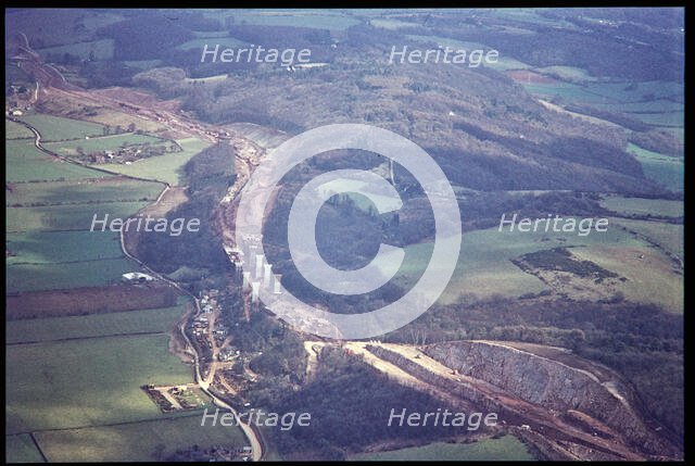 M5 motorway construction works, Tickenham Hill, Somerset, 1971. Creator: Jim Hancock.