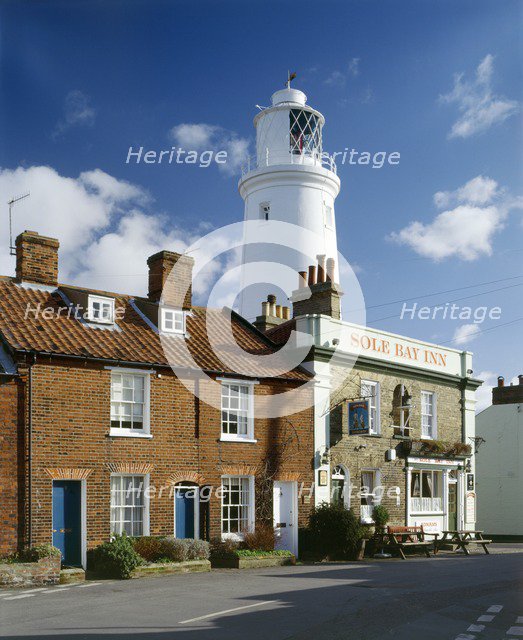 Lighthouse and Sole Bay Inn, Southwold, Suffolk, 2010. Artist: John Critchley.
