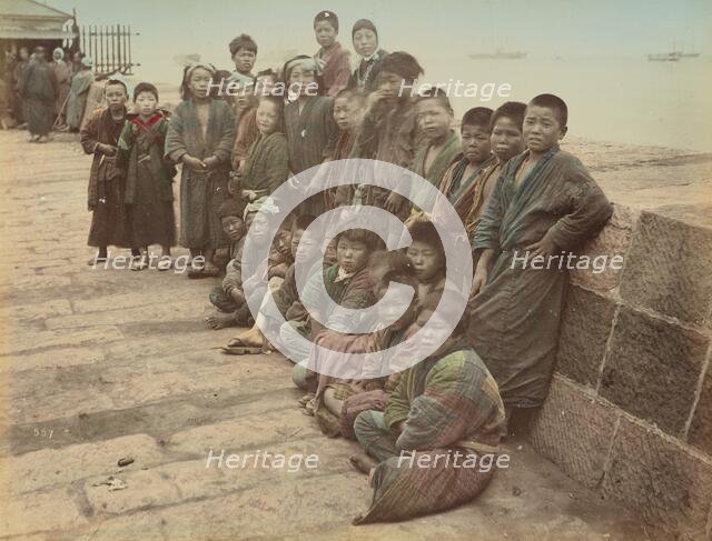 Group of Children, 1870s-1890s. Creator: Kusakabe Kimbei.