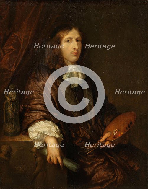 Self-Portrait, c. 1670. Creator: Netscher, Caspar (1639-1684).