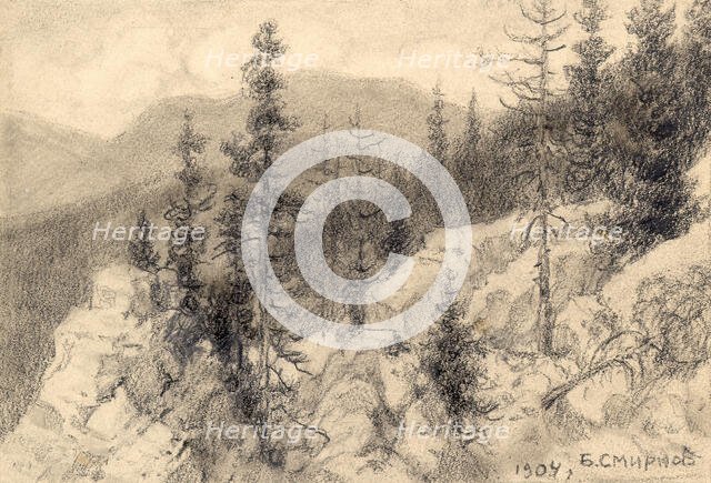 Taiga of the Ural Mountains near Zlatoust, 1904. Creator: Boris Vasilievich Smirnov.