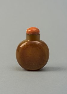 Agate snuff bottle, China, Qing dynasty, 1644-1911. Creator: Unknown.