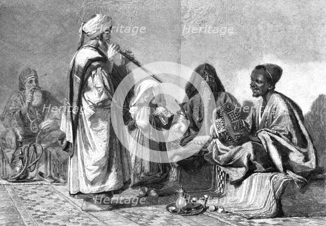 "A Rehearsal, Cairo". By Carl Haag, in the exhibition of the Society of Painters in..., 1861. Creator: H. Harrall.