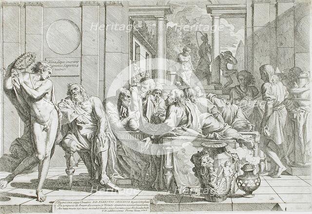The Symposium of Plato, 1648. Creator: Pietro Testa.