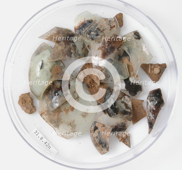 Glass Fragments, Coptic, 4th century. Creator: Unknown.