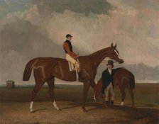 Elis' at Doncaster, Ridden by John Day, with his Van in the Background, between 1836 and 1837. Creator: Abraham Cooper.