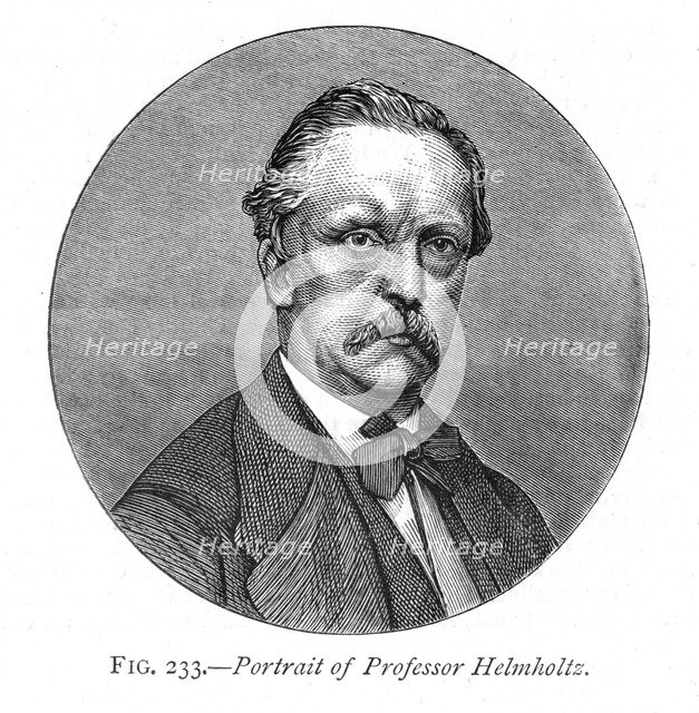 Hermann von Helmholtz (1821-1894), German physicist and physiologist, 1876. Artist: Unknown