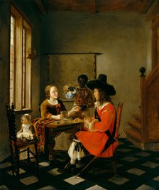 The Game of Cards, c1660. Creator: Hendrick van der Burch.