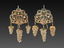 Pair of Earrings, 1700s - 1800s. Creator: Unknown.