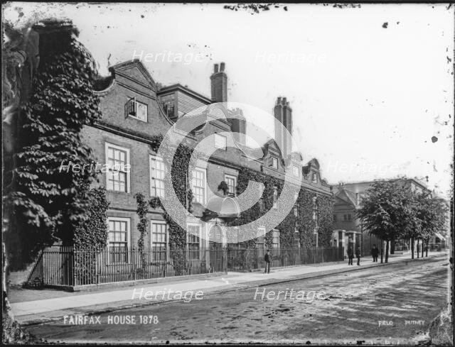 Fairfax House, High Street, Putney, Wandsworth, Greater London Authority, 1878. Creator: William O Field.