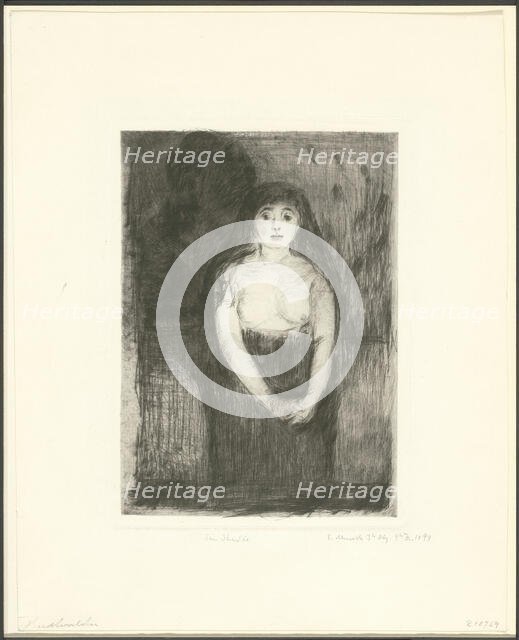 Study of a Model, 1894. Creator: Edvard Munch.