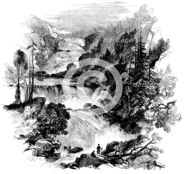 The Canadian Red River Exploring Expedition - Great Falls on Little Dog River..., 1858. Creator: Unknown.