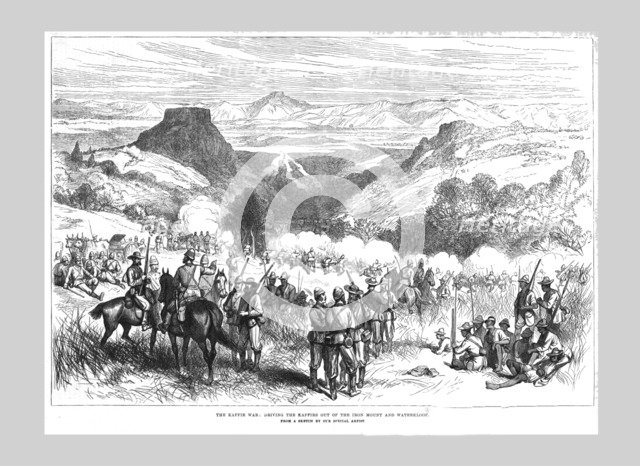 'The Kaffir War - Driving the Kaffirs out of the Iron Mount and Waterkloof', 1878.  Artist: Unknown.