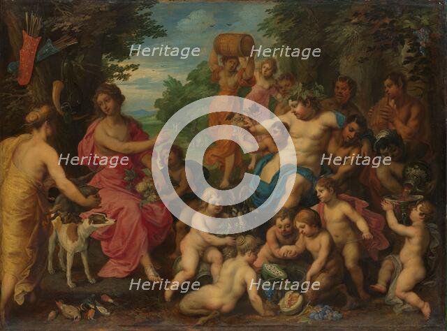 Diana Offered Wine and Fruit by Bacchus and his Retinue, c.1617-1625. Creator: Hendrick van Balen.