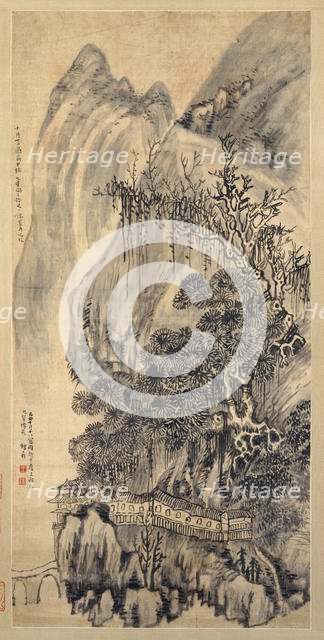 Landscape, dated 1649. Creator: Wang Duo.