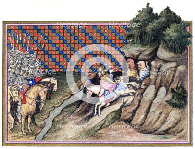 Conference of the Earl of Gloucester and an Irish Chief, Richard II's campagne in Ireland, 1399, (18 Artist: Unknown