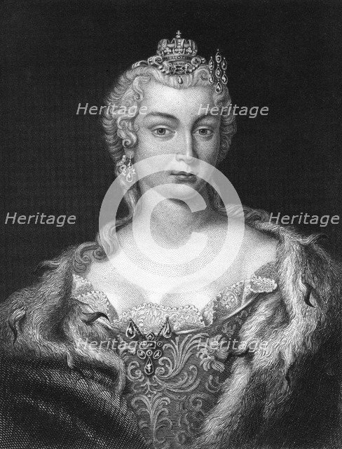 Maria Theresa, Archduchess of Austria and Queen of Hungary and Bohemia.Artist: J Hinchcliff