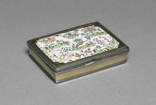 Box with Enamel Plaque Set in Cover, c. 1730. Creator: Unknown.