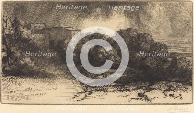 View of a Farm Seen in a Storm (La ferme de Brieux (Effet d'orage)). Creator: Alphonse Legros.