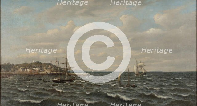 Coastal Landscape in Brittany, 1870-1919. Creator: Oscar Kleineh.
