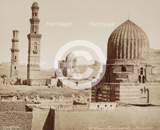 Tombs of the Mameluks, Cairo, 19th century. Creator: Maison Bonfils.