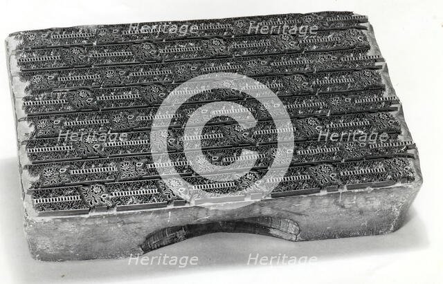 Printing Block, France, 18th century. Creator: Unknown.