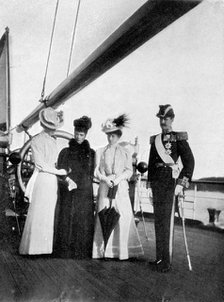 Empress Maria Feodorovna, Princess Victoria, Queen Maud and King Haakon VII of Norway, 1908.Artist: Queen Alexandra