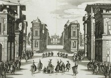 Stage Design for 'Il Solimano,' Act IV, c1620. Creator: Jacques Callot.