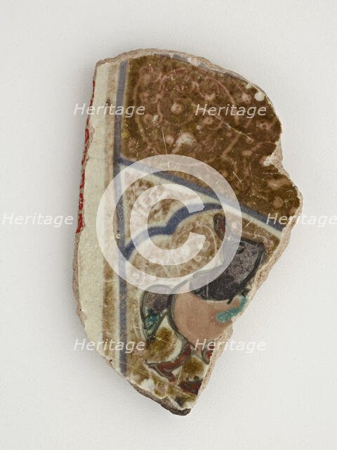 Fragment decorated with a duck, Saljuq period, early 13th century. Creator: Unknown.