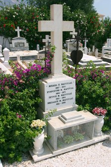 Graveyard of Karavados Church, Kefalonia, Greece.