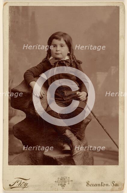 Portrait of a young child, about 1890. Creator: Henry Frey.