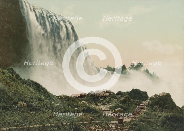 Niagara, American Fall from foot of incline, c1898. Creator: Unknown.