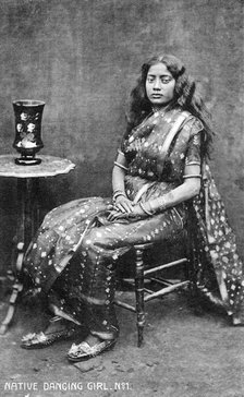 Native dancing girl, India, early 20th century. Artist: Unknown