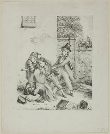 Schoolboys Fighting, n.d. Creator: Auguste Bry.