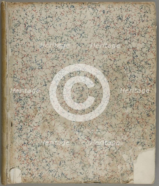 Untitled [marbled endpaper from a book], 1860/1900. Creator: Unknown.