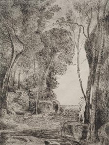 The Little Shepherd, original impression 1855, printed in 1921. Creator: Jean Baptiste Camille Corot (French, 1796-1875).