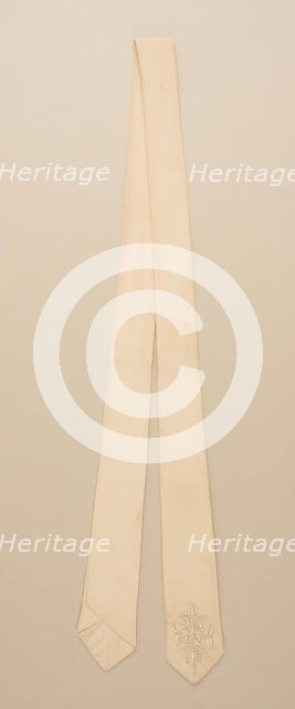 Wedding cravat, American, 1875. Creator: Keys & Lockwood.