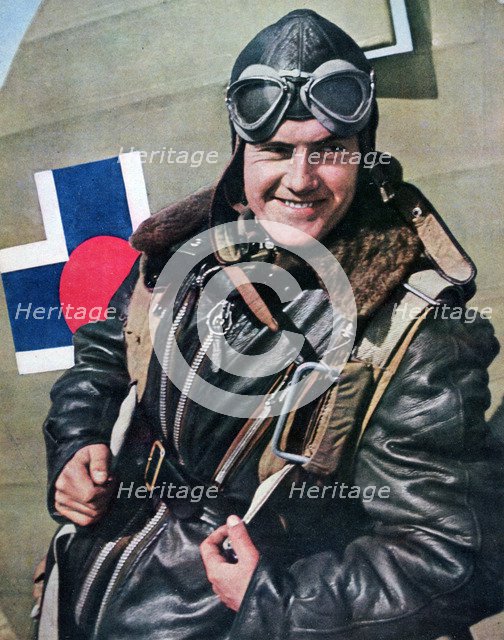 Slovakian pilot serving with the Luftwaffe in the Mediterranean, 1943. Artist: Unknown