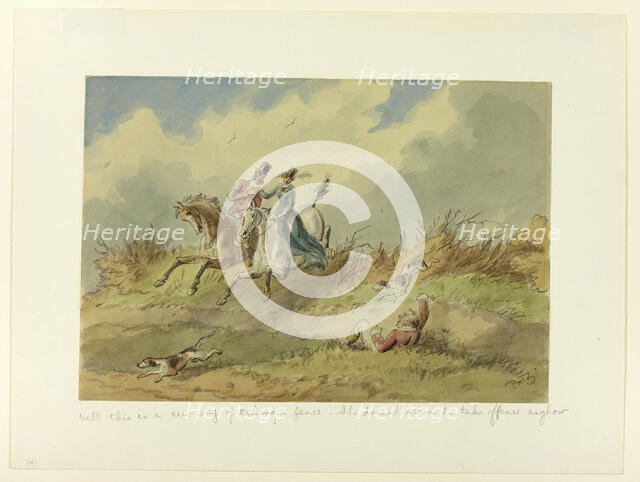 Well, This is a New Way of Taking a Fence-She Doesn't Seem to Take Offence Anyhow, n.d. Creator: Hablot Knight Browne.