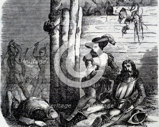 Discovery of America, Ojeda expedition to Cartagena, fights between Carib and Spanish, death of J…