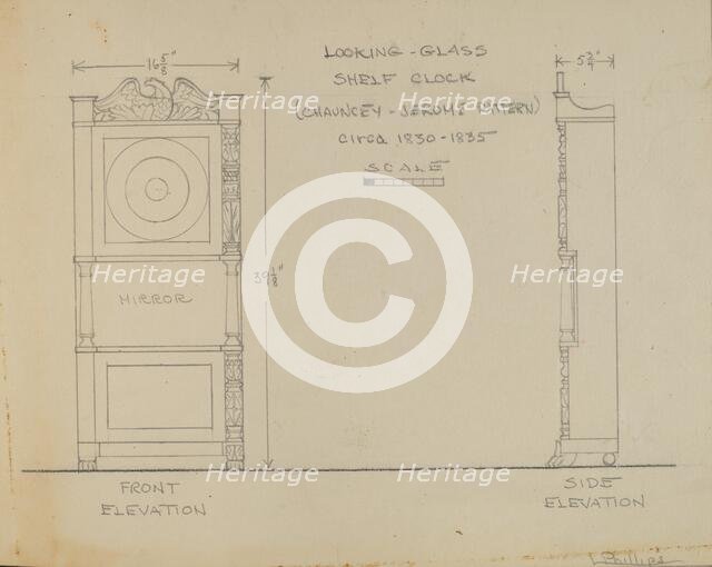 Shelf Clock, c. 1936. Creator: Lawrence Phillips.