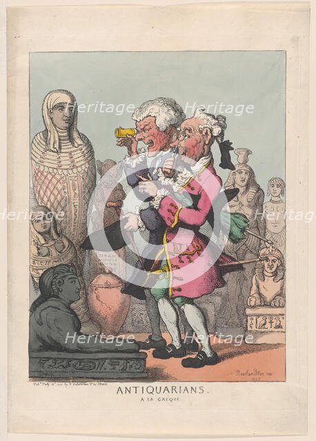 Antiquarians à la Greque, July 14, 1805., July 14, 1805. Creator: Thomas Rowlandson.