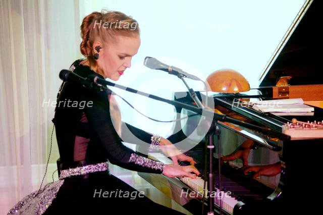 Kadri Voorland, Watermill Jazz Club, Dorking, Surrey, UK, 7.5.19. Creator: Brian O'Connor.