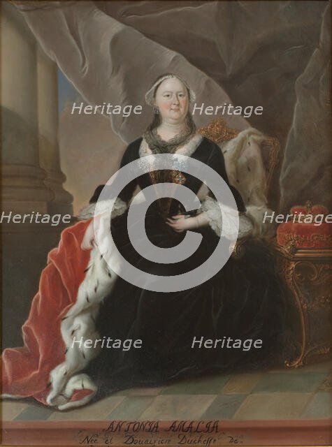 Portrait of Princess Antoinette Amalie of Brunswick-Wolfenbüttel (1696-1762), 18th century. Creator: Anonymous.